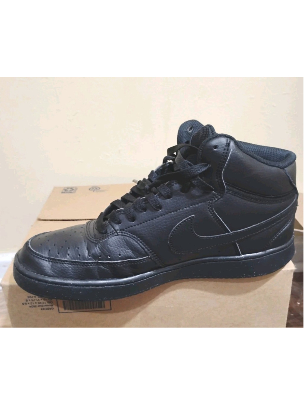 Nike Mens Court Vision Next Nature Mid Men Size 9.5 Black Sneakers DN3577-003 to